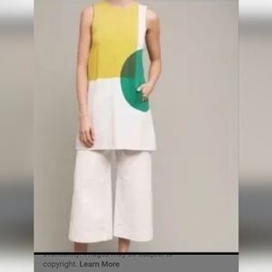 Anthropologie Moth 60s Mod Colorblock Mini Shift Dress Sz Small